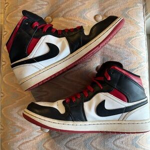 Nike Air Jordan 1 Black Red White Sneakers